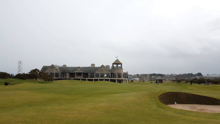 St Andrews New Course Clubhouse from the 18th fairway