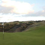 Castle course 17th green view of sea