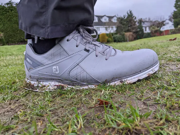 Footjoy Pro SL golf shoes in grey 
