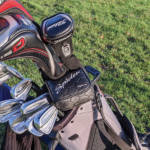 golf clubs in a golf bag