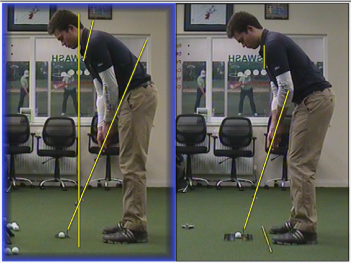 Screenshot from putting lesson with Phil Kenyon
