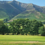 the moutains behind Keswick golf club in the lake district