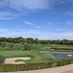 The 9th green and 18th hole at Lo Romero Golf Club in Alicante